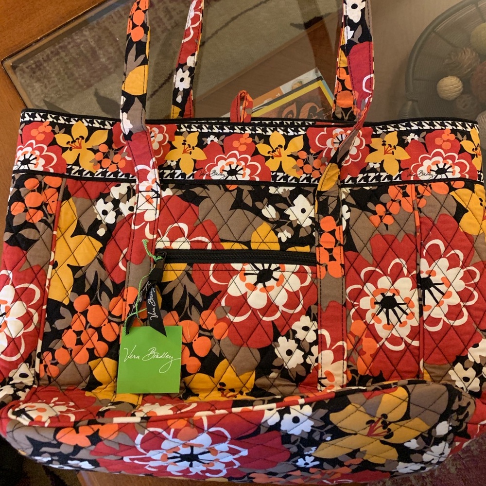 Vera Bradley laptop tote bittersweet pattern